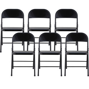 Black metal folding sale chairs